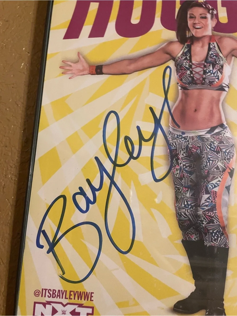 WWE Poster with Yellow and Blue Accents